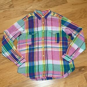POLO Ralph Lauren Linen Plaid Button Shirt